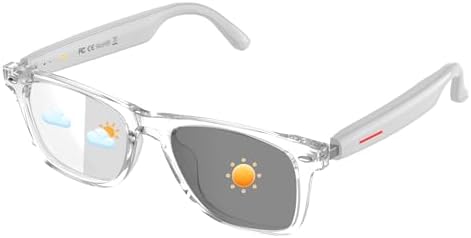Smart Bluetooth Glasses with Auto On/Off, Photochromic Lenses & Audio-Clear by Padom