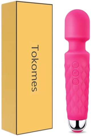 Handheld Massager,Power Wand Wireless Rechargeable Vibrating Massager, Body Massaging for Woman and Back Neck Muscle Aches (Pink) by Tokomes