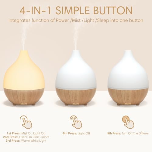 SALKING Essential Oil Diffuser 2 Pack, 100ml Aromatherapy Diffuser for Home - Image 4