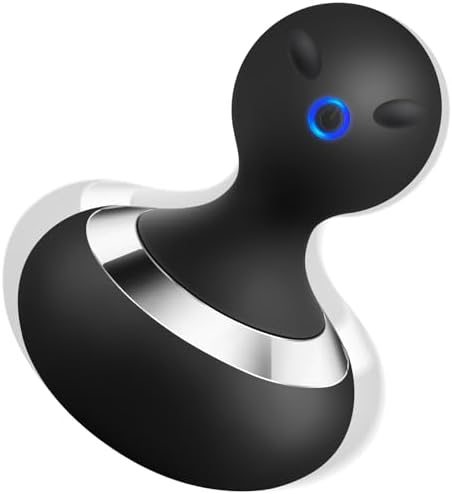 Cordless Electric Handheld Massage Ball, Rechargeable Body Neck Massage Tool, Black by MANFLY