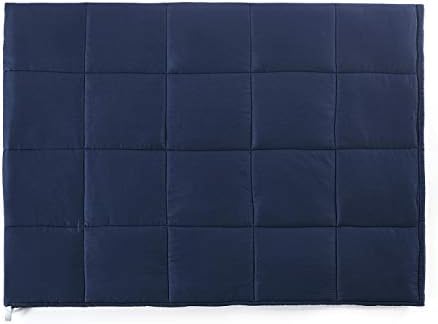 TONGDADA Kids Weighted Blanket | 40''x60'',7lbs | for Child Between 55-80 lbs | Premium Cotton Material with Glass Beads | Navy - Image 6