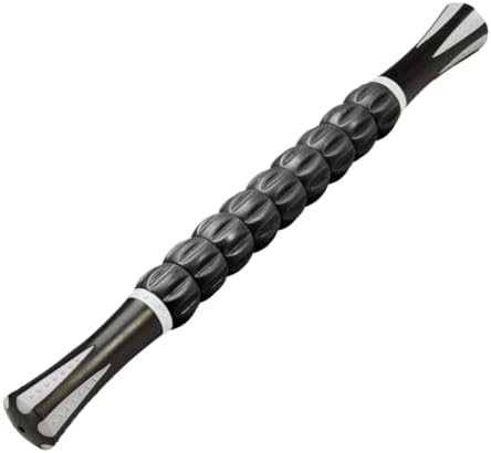 NuRich Muscle Roller Stick – 9-Roller Deep Tissue Massage Stick for Athletes – Trigger Point & Myofascial Release Tool for Legs, Calves & Back – 17.5 in Physical Therapy & Recovery Roller by NuRich
