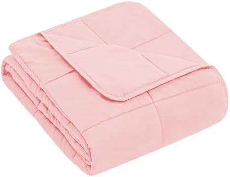 yescool Weighted Throw Blanket 7lbs, 41" x 60", Pink by yescool