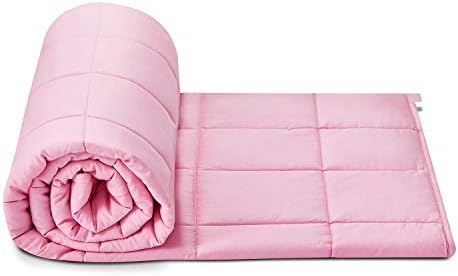 TONGDADA Kids Weighted Blanket | 40''x60'',7lbs | for Child Between 55-80 lbs | Premium Cotton Material with Glass Beads | Pink - Image 4