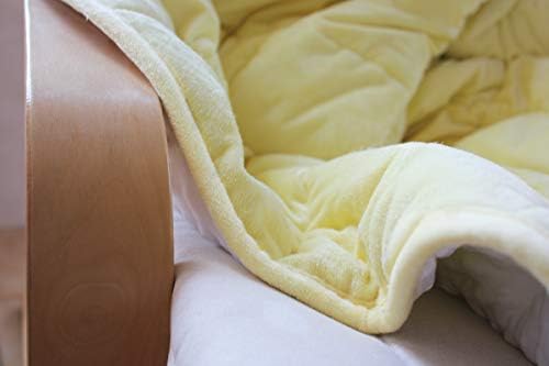 ALANSMA Reversible Weighted Blanket for All Season, Luxury Velvet, Warm and Cool, Adult 20Lb Yellow Weighted Blanket, Enjoy Sleeping Anywhere(Light Yellow,60"x80" 20lbs) - Image 3