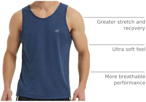 EZRUN Men's Quick Dry Workout Tank Top UPF 50+ Sweat-Wicking Gym Shirt - Image 4