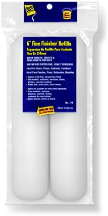 FoamPRO 176, 6” Fine Finish Foam Roller Refills (2 Pack) Foam Paint Roller Covers, Home Painting Supplies & Paint Tools, Mini Roller Refills by FoamPRO