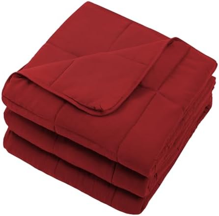 Weighted Blanket for Adults 15lbs, 60"x80", Queen Size Cooling Heavy Throw Blanket for 140-160lbs, Microfiber Soft Big Blankets Weighted Comforter, Red - Image 7