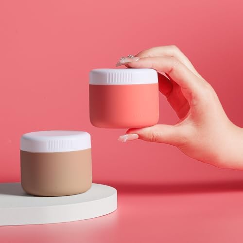 Kuangre Travel Containers for Toiletries, Silicone Cream Jars BPA-Free, Leak-proof 3oz Travel Size Containers, Portable Size Silicone Jars with Lid for Cosmetic Face Hand Body Cream (4 Pack) - Image 2