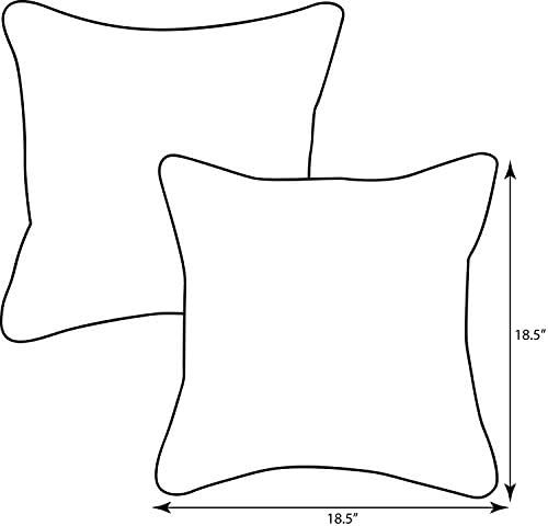 Pillow Perfect Fresco Solid Indoor/Outdoor Throw Pillow Plush Fill, Weather and Fade Resistant, Throw - 18.5" x 18.5", Black, 2 Count - Image 2
