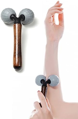 Relax Massage Roller - Body Massage Tools Myofascial Trigger Points Reduce Muscle Soreness Tightness Leg Cramps for Circulation, Stress, Arthritis and Hand Pain Relief & Recovery (Grey) by Lyanxinlei