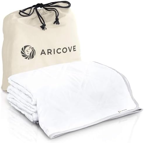 Aricove King Size Weighted Blanket, 27lbs, Cooling Weighted Blankets for Adults, Silky Soft Bamboo Viscose, 88x104 inches, Machine Washable, White by Aricove