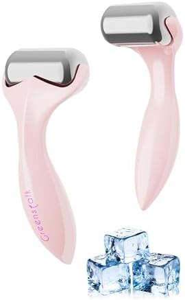 Greenstalk Ice Roller for Face & Eyes – Medical-Grade Stainless Steel Cooling Face Roller for Puffiness Relief, Dark Circles, Skincare Routine – Dual Cold & Warm Therapy, Ergonomic Design（1 unit） by Greenstalk