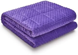 TONGDADA Minky Weighted Blanket | 40''x60'',10lbs | Cozy and Soft Minky Weighted Throw Blanket | Luxury Velvet with Premium Glass Beads | Violet Minky - Image 7