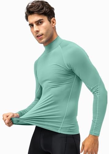 SPVISE Men's Compression Shirts Long Sleeve Mock Turtleneck Workout Tops - Image 5