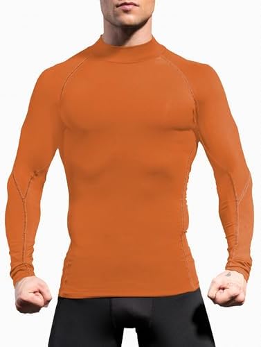 SPVISE Men's Compression Shirts Long Sleeve Mock Turtleneck Workout Tops - Image 7