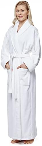 Arus Women's Long Style Full Length Thick Shawl Collar Turkish Bathrobe - Image 3