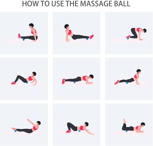Hard Peanut Massage Ball, Double Lacrosse Massage Ball. Deep Tissue Massage Roller Mobility Ball for Physical Therapy Myofascial Release Muscle Relaxer Acupoint Massage (Blue) - Image 6