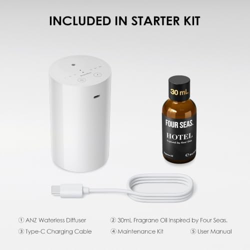 ANZ Waterless Essential Oil Diffuser Starter Kit, Black - Image 2