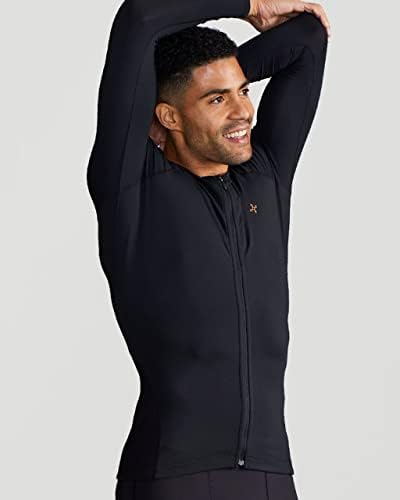 Tommie Copper Mens Long Sleeve Compression Shirt with Front Zipper – Full Back & Shoulder Support, Posture Corrector - Image 3