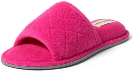 Dearfoams womens Slipper Memory Foam Summer House Shoe Beatrice Terry Slide by Dearfoams