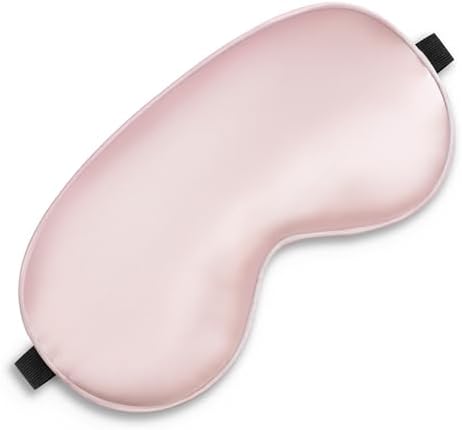 Silk Sleep Mask, Blackout Eye Mask for Sleeping with Adjustable Strap by spacepower