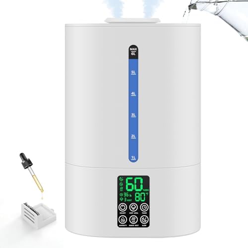 Coolfiqu 6L Warm & Cool Mist Humidifiers for Bedroom,Large Room,Plants by Coolfiqu