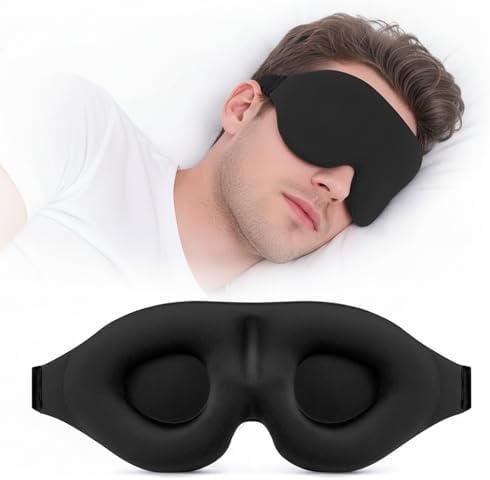 Sleep Mask for Side Sleeper, 3D Complete Light Blocking Sleeping Eye Mask by sunysmiling