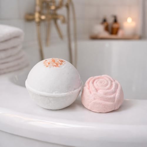 Natural Amor Relaxation Spa Gift Set for Women, 5 Piece Bath & Body Box with Candle, Hand Cream, Bath Bombs & Headband, Self Care Gift for Her - Image 4