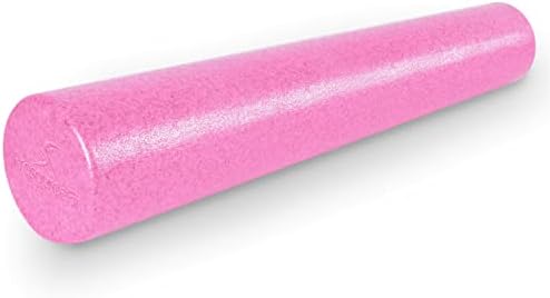ProsourceFit High Density Foam Rollers 36 - inches long,Firm Full Body Athletic Massage Tool for Back Stretching, Yoga, Pilates, Post Workout Muscle Recuperation, Pink by PROSOURCE