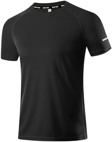 Boyzn 1, 3, 5 or 7 Pack Men's Workout Running Shirts, Dry Fit Moisture Wicking T-Shirt, Gym Athletic Short Sleeve Tee Shirts by Boyzn