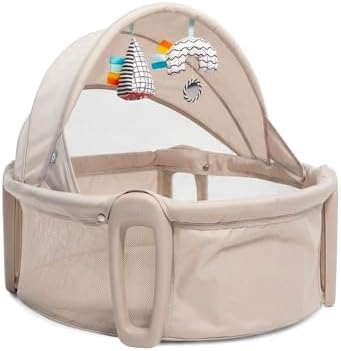 Boppy Cozy Cabana Portable Bassinet, Easy Baby Travel Bed, Sun Shade, 0-5m by TheBoppyCompany
