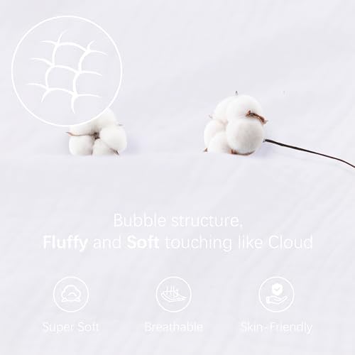 Cosy Family 6 Layer Muslin Bed Blanket - Breathable and Lightweight Gauze Boho Blanket for Spring, Soft 100% Cotton Muslin, White, 80x90 Inches - Image 5