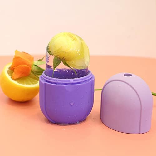 Ice Roller For Face, Purple Beauty Ice Facial Roller for Face and Eye Neck Skin Care, Silicone Ice Stick Face Ice Mould Icing Tool, Eye Puffiness Relief & Remove Fine Lines & Reduce Acne - Image 4