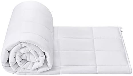 TONGDADA California King Size Weighted Blanket | 90''x108'',40lbs | Perfect for Couples,Designed for Heavy Weight Enthusiasts | Premium Cotton Material with Glass Beads | White - Image 7
