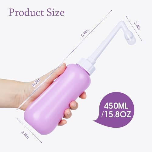Portable Bidet Travel Large Capacity 15.8oz Personal Toilet Handheld Purple - Image 3