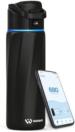WaterH BOOST Smart Water Bottle Tracker with Reminder to Drink Water, 24oz by WATERH