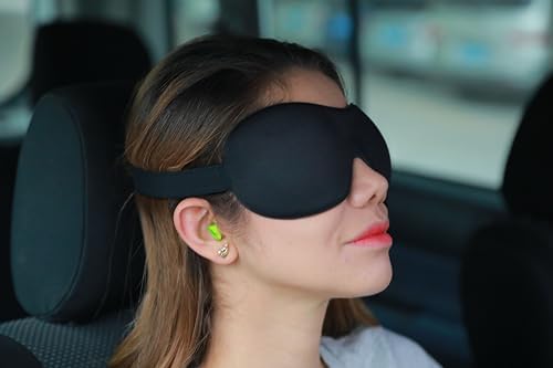 Cute Eye Mask Sleep Mask for Men Women Kids,2 Pack 3D Contoured Cup Sleeping Mask & Blindfold, Concave Molded Night Sleep Mask, Block Out Light (Stars &Black, 2 Count (Pack of 1)) - Image 7