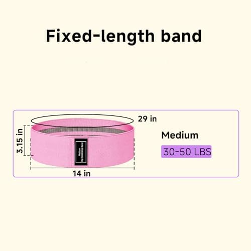 Resistance Bands, Fabric Workout Bands for Women & Men, Cloth Booty Resistance Loop Bands, Thick Squat Bands for Home Fitness, Gym, Yoga, Pilates for Butt Legs Thigh Hip Glute - Image 3