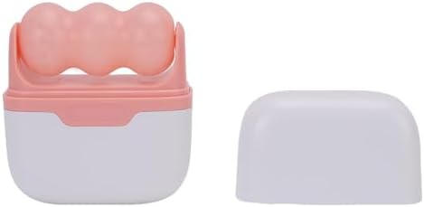 Semme Ice Roller for Face and Body, Dual Head Facial Ice Roller with Cooling Effect, Portable Skin Care Tool for Dark Circles Puffiness Wrinkles, Includes Carrying Case (Roseate) by Semme