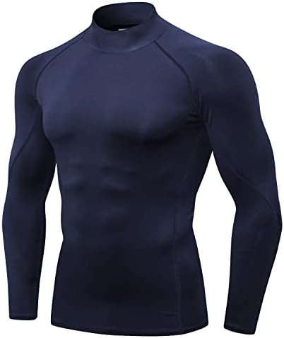 SPVISE Men's Compression Shirts Long Sleeve Mock Turtleneck Workout Tops by SPVISE