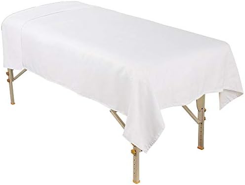 ForPro Premium Microfiber Massage Flat Sheet, 100"L x 63"W, White - Image 3