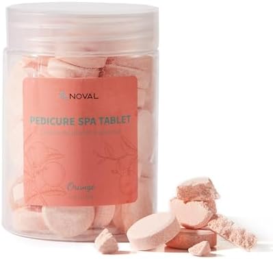 NOVAL Pedicure Spa Tablet - Fast Dissolving, Gentle & Portable Foot Soak for Softening Calluses & Hydrating Skin, Orange Scent by NOVAL