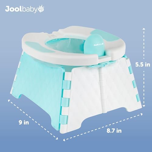 Jool Baby Portable Potty Training Chair with Travel Bag and 30 Liners, Foldable, Indoor/Outdoor Use, Camping (Aqua) - Image 3
