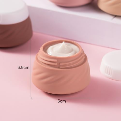 Gemice Silicone Cream Jars TSA Approved Travel Size Containers with Clear Bag, Leak-proof Travel Accessories with Lid for Cosmetic Face Body Hand Cream (4 Pack) - Image 6
