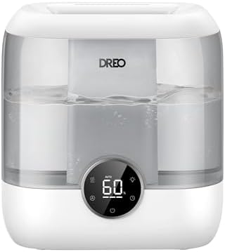 DREO 6L Humidifiers for Bedroom, 60H Runtime, 28 dB Quiet, HM524, Gray by Unknown