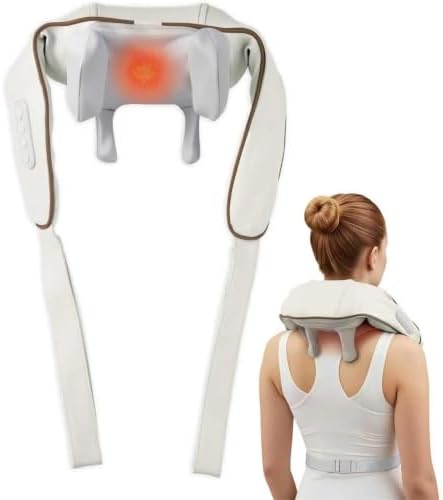 Wireless Neck and Shoulder Massager with Heat-6D Shiatsu Deep Tissue by Unknown