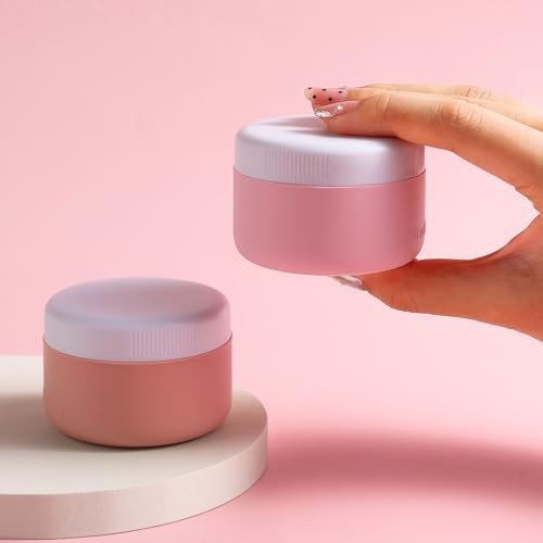 kuangre Travel Containers for Toiletries, Silicone Cream Jars BPA-Free, Leak-proof 2oz Travel Size Containers, Portable Size Silicone Jars with Lid for Cosmetic Face Hand Body Cream (4 Pack) - Image 2