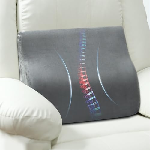 Lumbar Support Pillow for Recliner and Couch, Ergonomic Back Support Pillow by AHUAWA