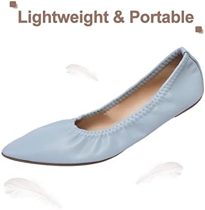 Women's Ballet Flat Slip On Flats - Classic Casual Dress Shoes, Foldable Portable Travel Ballet Walking Shoes - Image 3